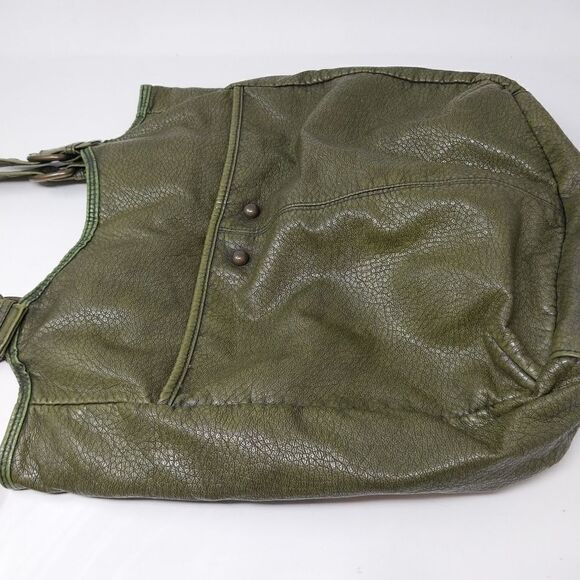 Green Faux Leather Shoulder Bag - Picture 1 of 12